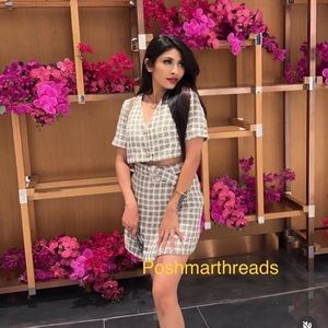 Zara bloggers fave cutout tweed wrap front dress